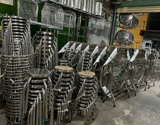 Cung cấp bàn ghế Inox số lượng lớn cho công ty, quán ăn khu công nghiệp Xuân Lộc