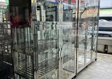 Tủ inox kính đựng chén, trưng bày thủ công mỹ nghệ uy tín ở Long Thành.